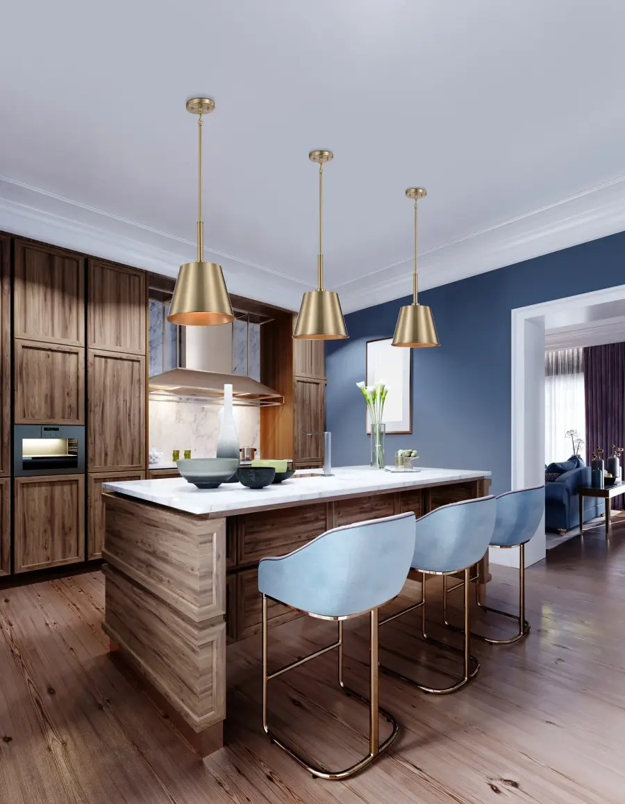 Alexis Small Pendant Light in Burnished Brass - Image 13