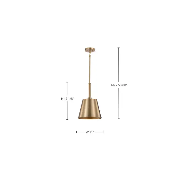 Alexis Small Pendant Light in Burnished Brass - Image 15