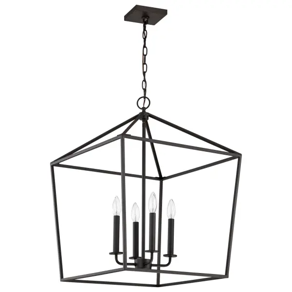 Emma 4-Light Small Pendant in Matte Black - Image 1