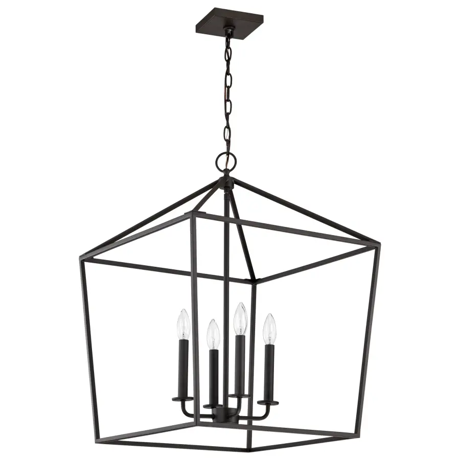 Emma 4-Light Small Pendant in Matte Black - Image 1