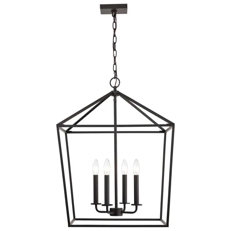 Emma 4-Light Small Pendant in Matte Black - Image 4
