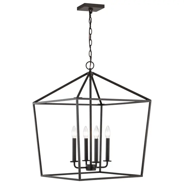 Emma 4-Light Small Pendant in Matte Black - Image 5