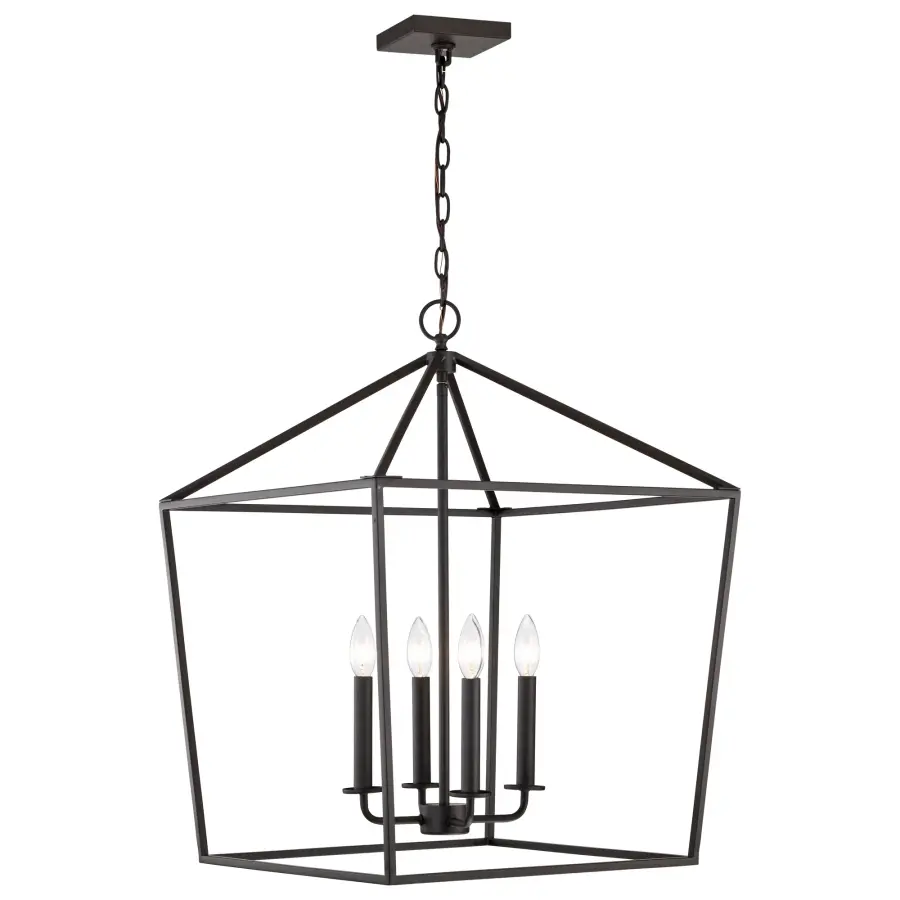 Emma 4-Light Small Pendant in Matte Black - Image 5