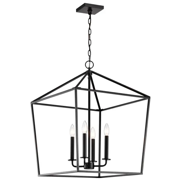 Emma 4 Light Large Pendant in Matte Black - Image 2