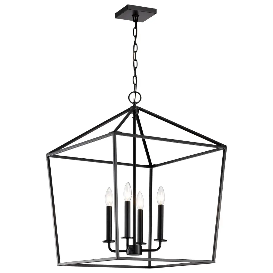 Emma 4 Light Large Pendant in Matte Black - Image 2