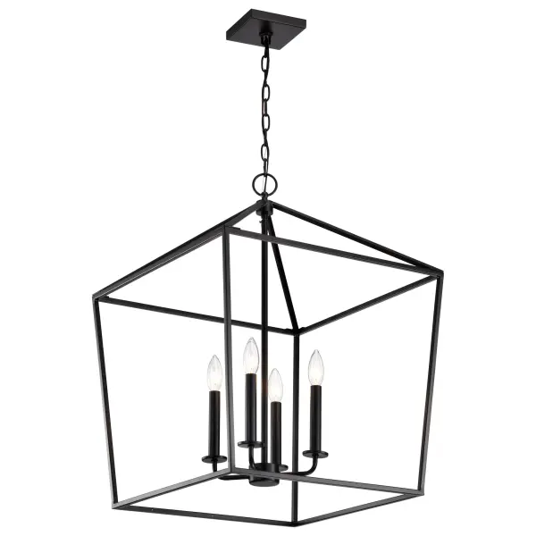 Emma 4 Light Large Pendant in Matte Black - Image 4