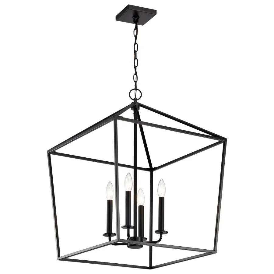 Emma 4 Light Large Pendant in Matte Black - Image 4