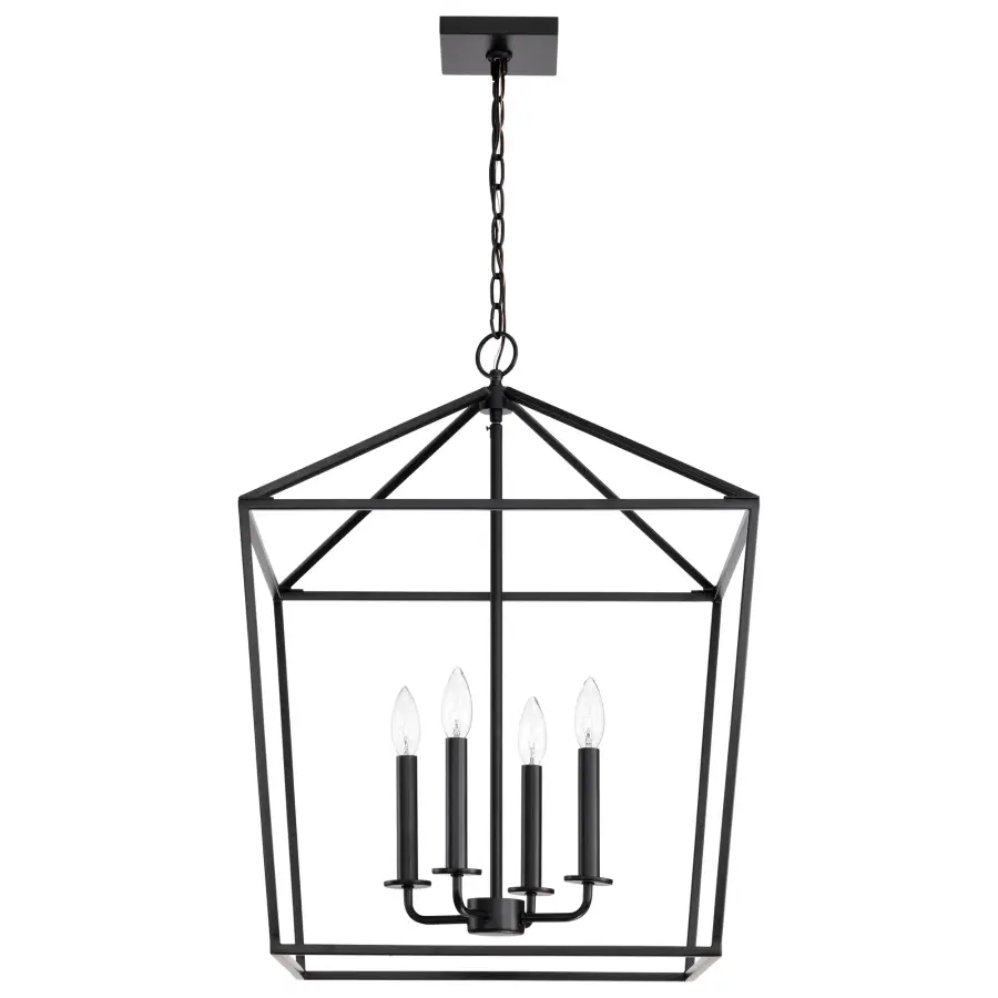 Emma 4 Light Large Pendant in Matte Black - Image 7