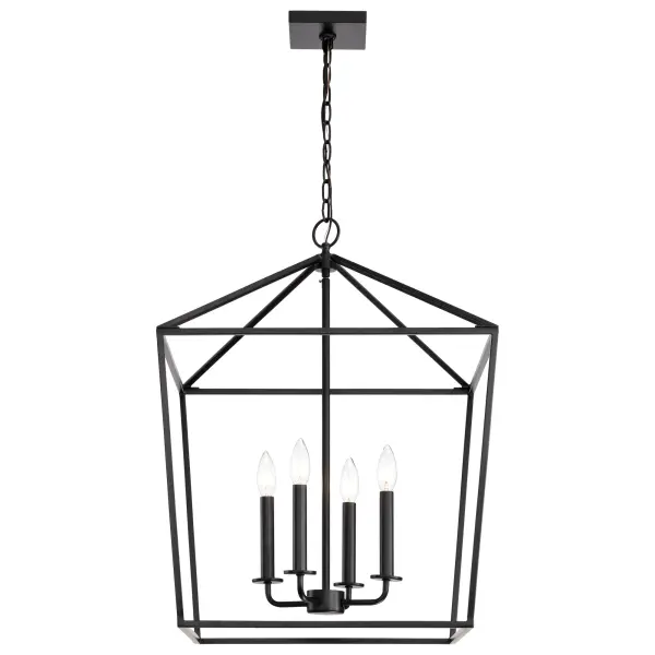 Emma 4 Light Large Pendant in Matte Black - Image 8