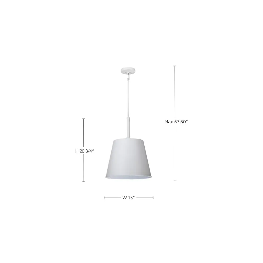 Alexis Large Pendant Light in Matte White - Image 15