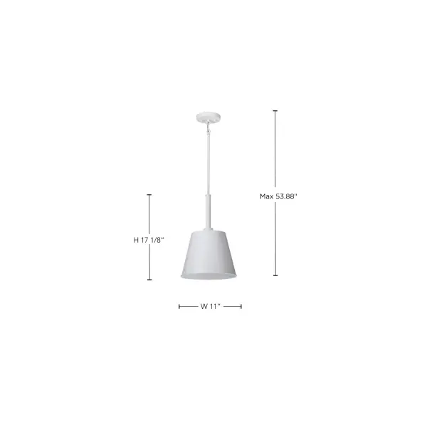 Alexis 1 Light Small Pendant in Matte White - Image 15