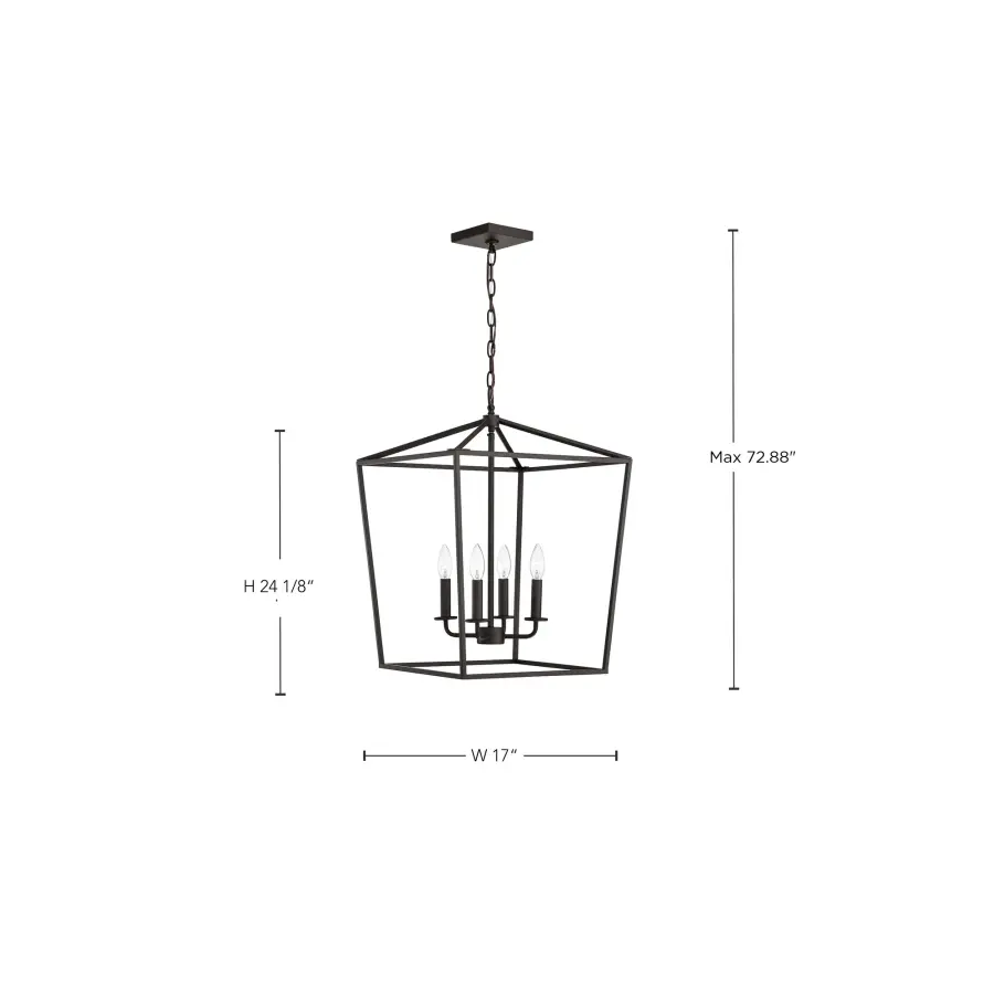 Emma 4-Light Small Pendant in Dark Bronze - Image 19