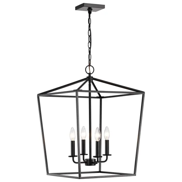 Emma 4-Light Small Pendant in Dark Bronze - Image 4
