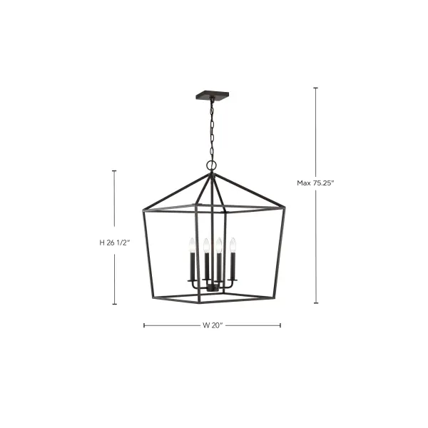 Emma 4-Light Large Pendant in Dark Bronze - Image 18
