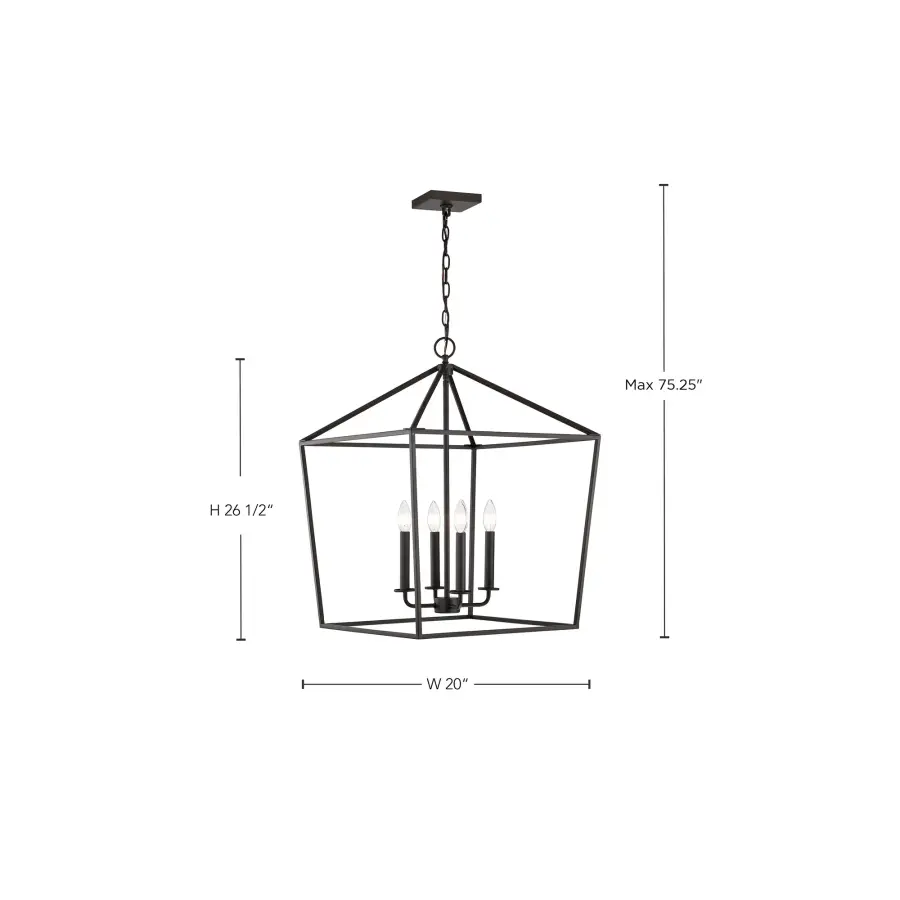 Emma 4-Light Large Pendant in Dark Bronze - Image 18