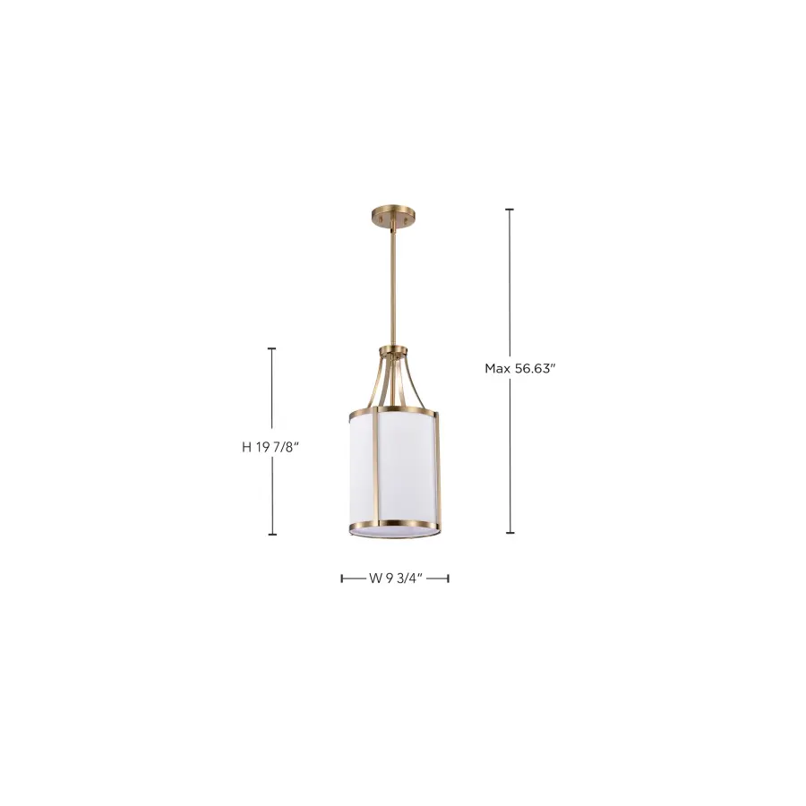 Easton 1-Light Pendant in Burnished Brass with White Linen Shade - Image 15