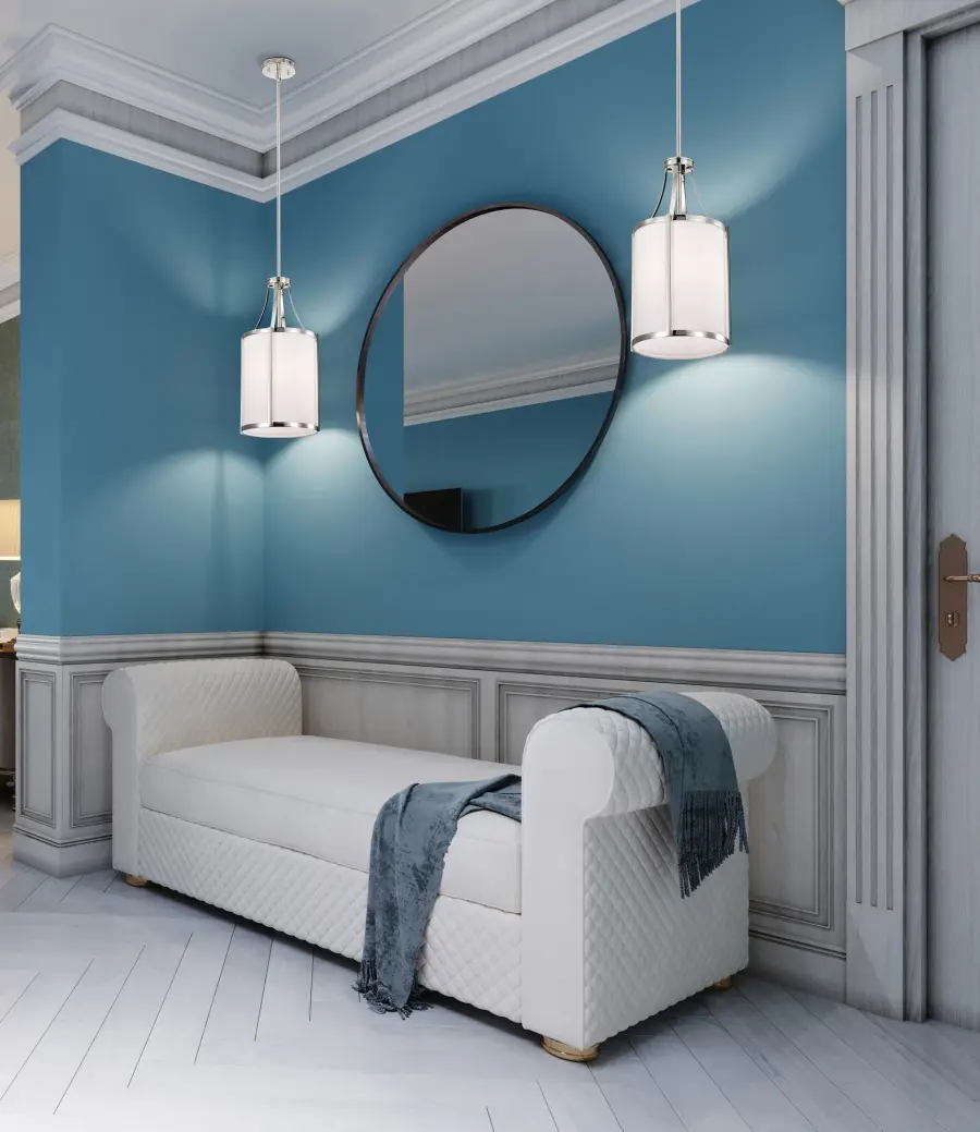 Easton 1-Light Pendant in Burnished Brass with White Linen Shade - Image 16