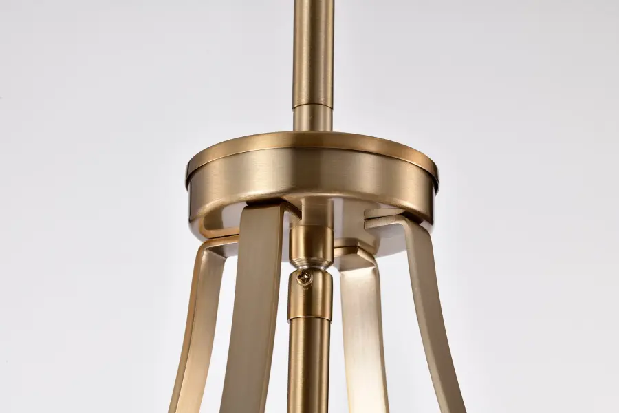 Easton 1-Light Pendant in Burnished Brass with White Linen Shade - Image 8