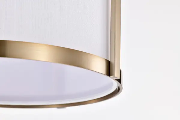 Easton 1-Light Pendant in Burnished Brass with White Linen Shade - Image 9