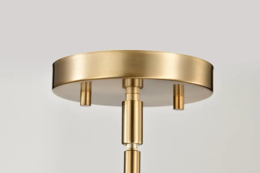 Easton 3-Light Pendant in Burnished Brass with White Linen Shade - Image 11