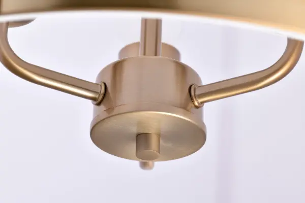 Easton 3-Light Pendant in Burnished Brass with White Linen Shade - Image 13