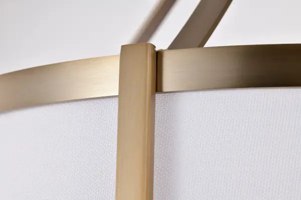 Easton 3-Light Pendant in Burnished Brass with White Linen Shade - Image 8