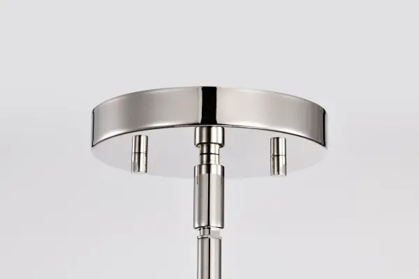 Easton 1-Light Pendant in Polished Nickel with White Linen Shade - Image 12