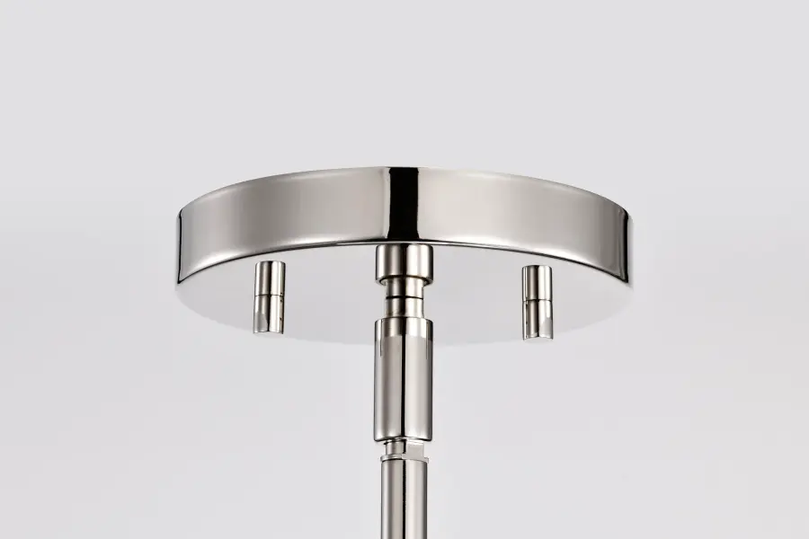 Easton 1-Light Pendant in Polished Nickel with White Linen Shade - Image 12