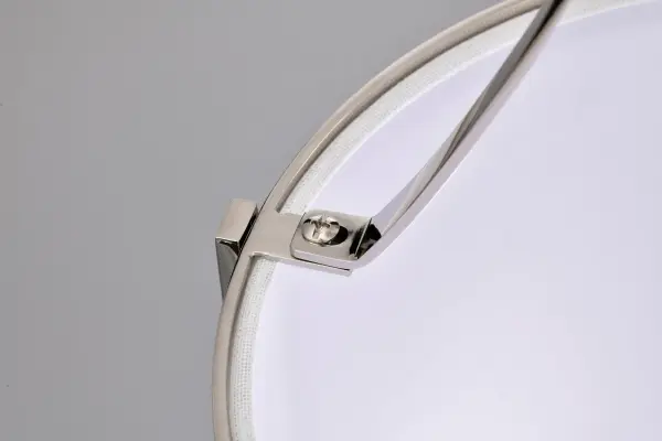 Easton 1-Light Pendant in Polished Nickel with White Linen Shade - Image 7