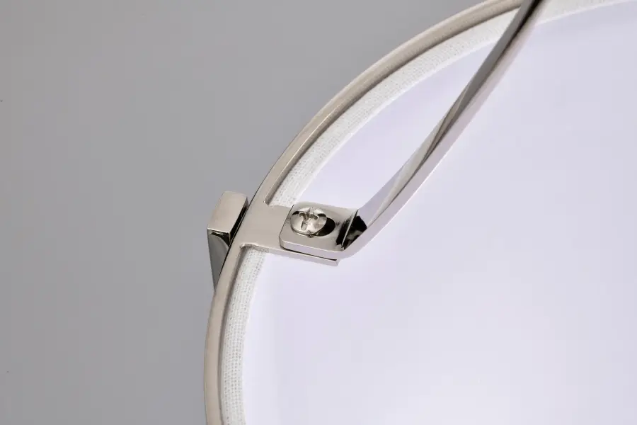 Easton 1-Light Pendant in Polished Nickel with White Linen Shade - Image 7