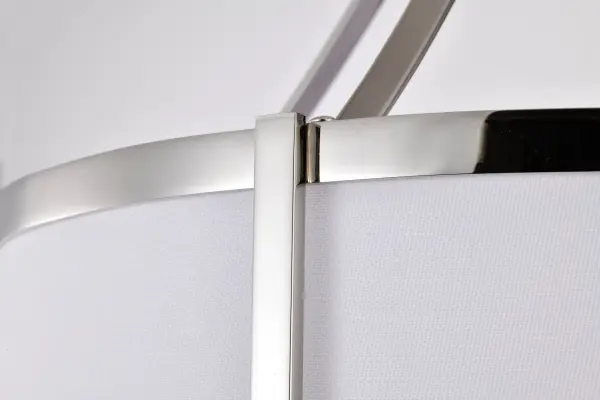 Easton 3-Light Pendant in Polished Nickel with White Linen Shade - Image 11