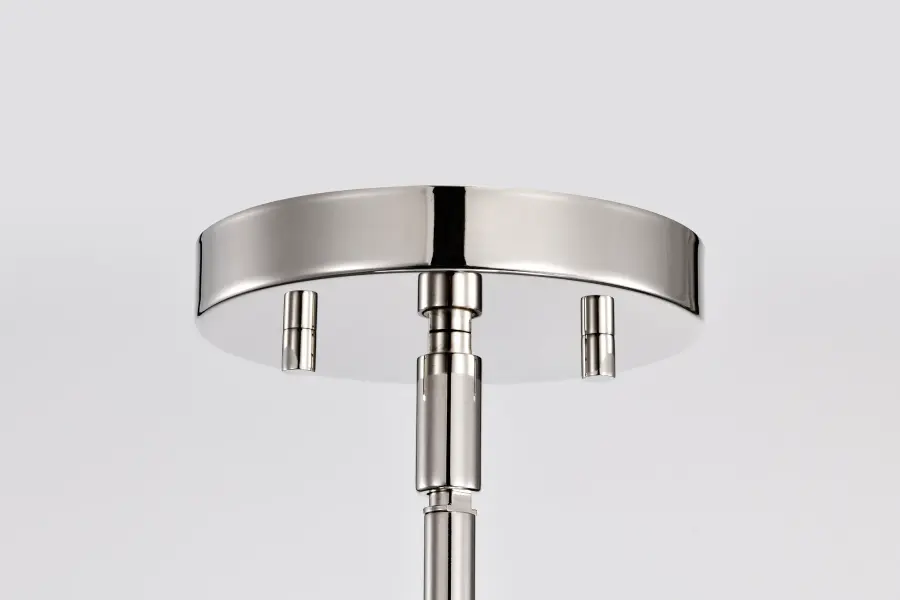 Easton 3-Light Pendant in Polished Nickel with White Linen Shade - Image 7