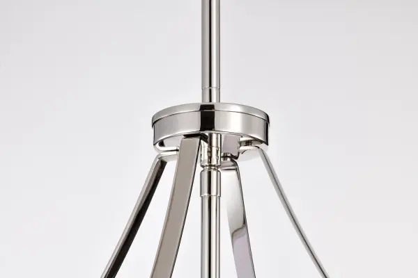 Easton 3-Light Pendant in Polished Nickel with White Linen Shade - Image 8