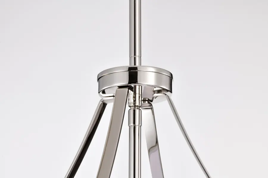 Easton 3-Light Pendant in Polished Nickel with White Linen Shade - Image 8