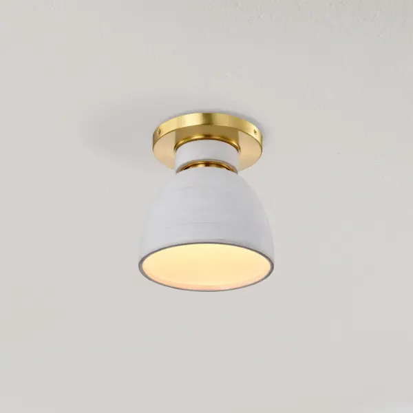 Collins 8" Flush Mount - Ceramic with Gold Accents - Image 15