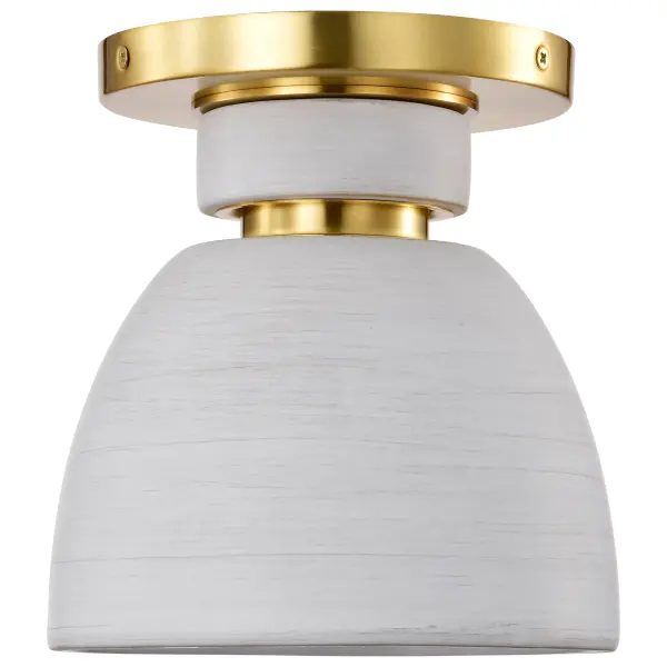 Collins 8" Flush Mount - Ceramic with Gold Accents - Image 3