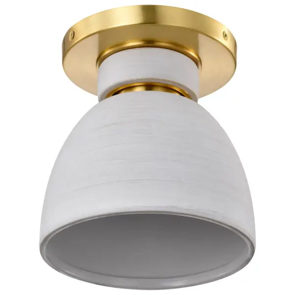 Collins 8" Flush Mount - Ceramic with Gold Accents - Image 5