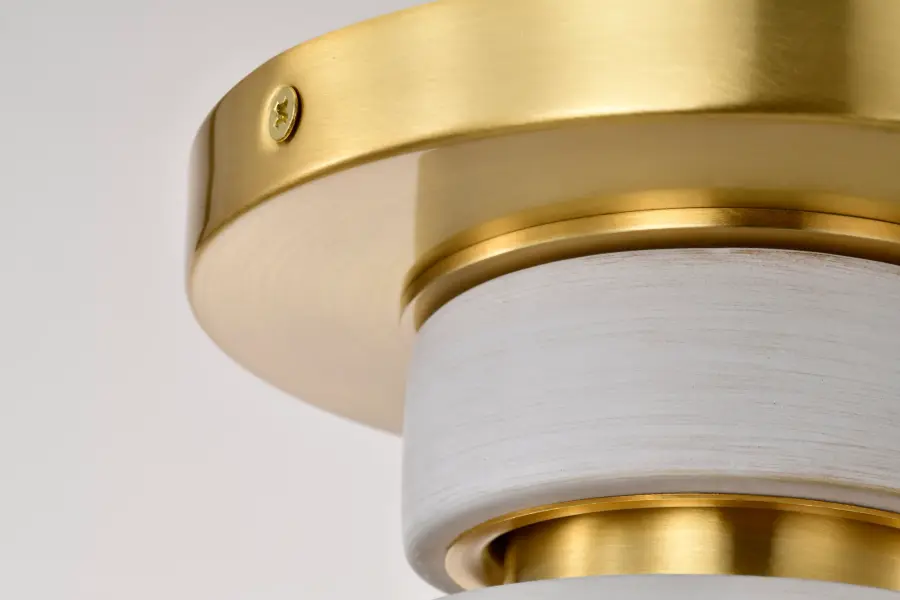 Collins 8" Flush Mount - Ceramic with Gold Accents - Image 8
