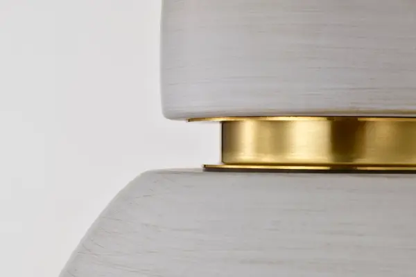 Collins 8" Flush Mount - Ceramic with Gold Accents - Image 9