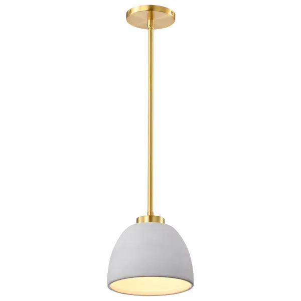 Collins 8" Mini Pendant - Ceramic with Gold Accents - Image 2