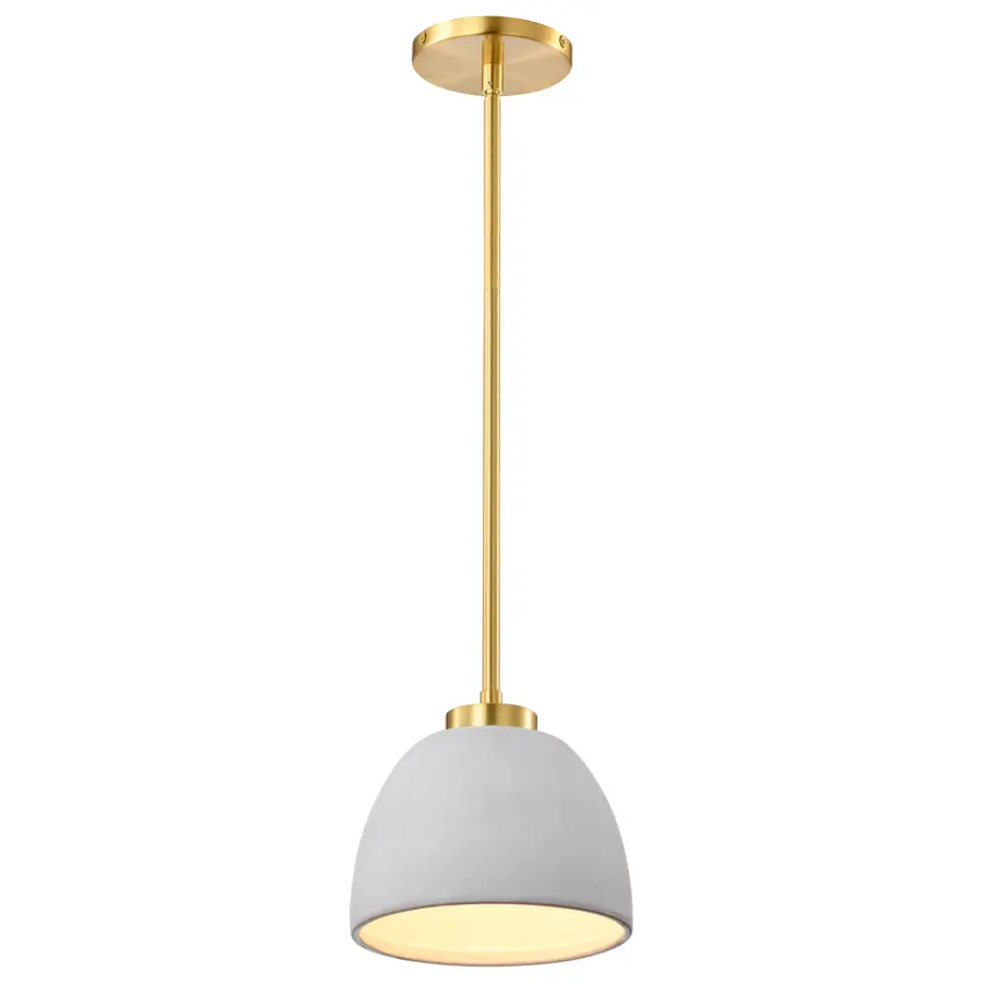 Collins 8" Mini Pendant - Ceramic with Gold Accents - Image 2