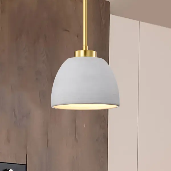 Collins 8" Mini Pendant - Ceramic with Gold Accents - Image 15