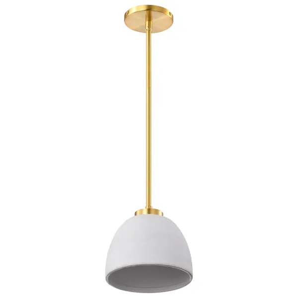 Collins 8" Mini Pendant - Ceramic with Gold Accents - Image 3