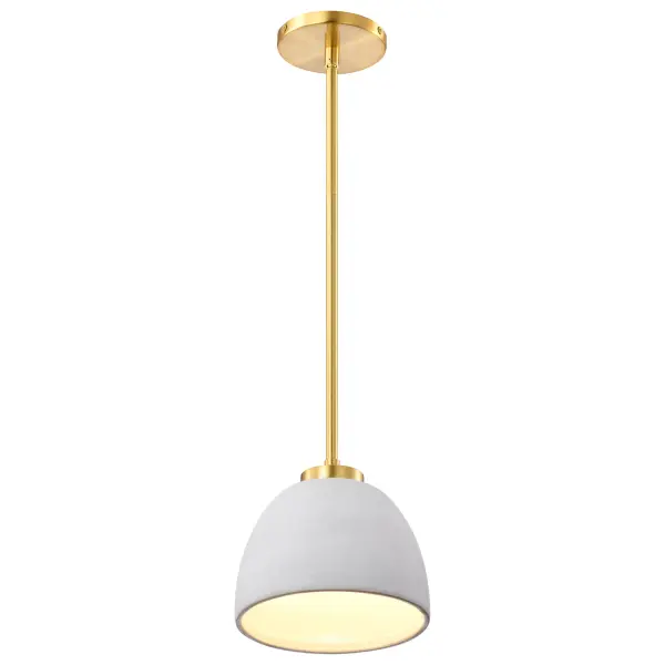 Collins 8" Mini Pendant - Ceramic with Gold Accents - Image 4