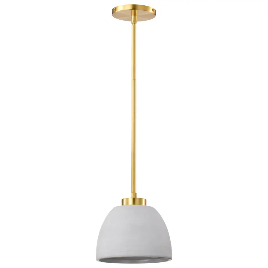 Collins 8" Mini Pendant - Ceramic with Gold Accents - Image 5