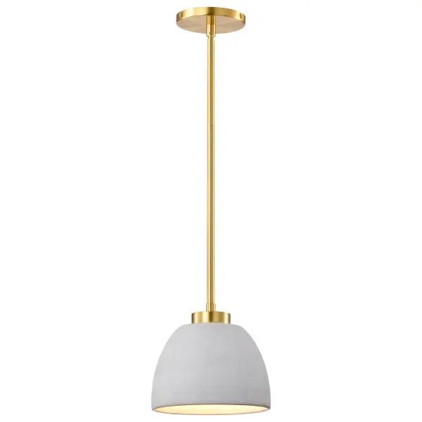 Collins 8" Mini Pendant - Ceramic with Gold Accents - Image 6