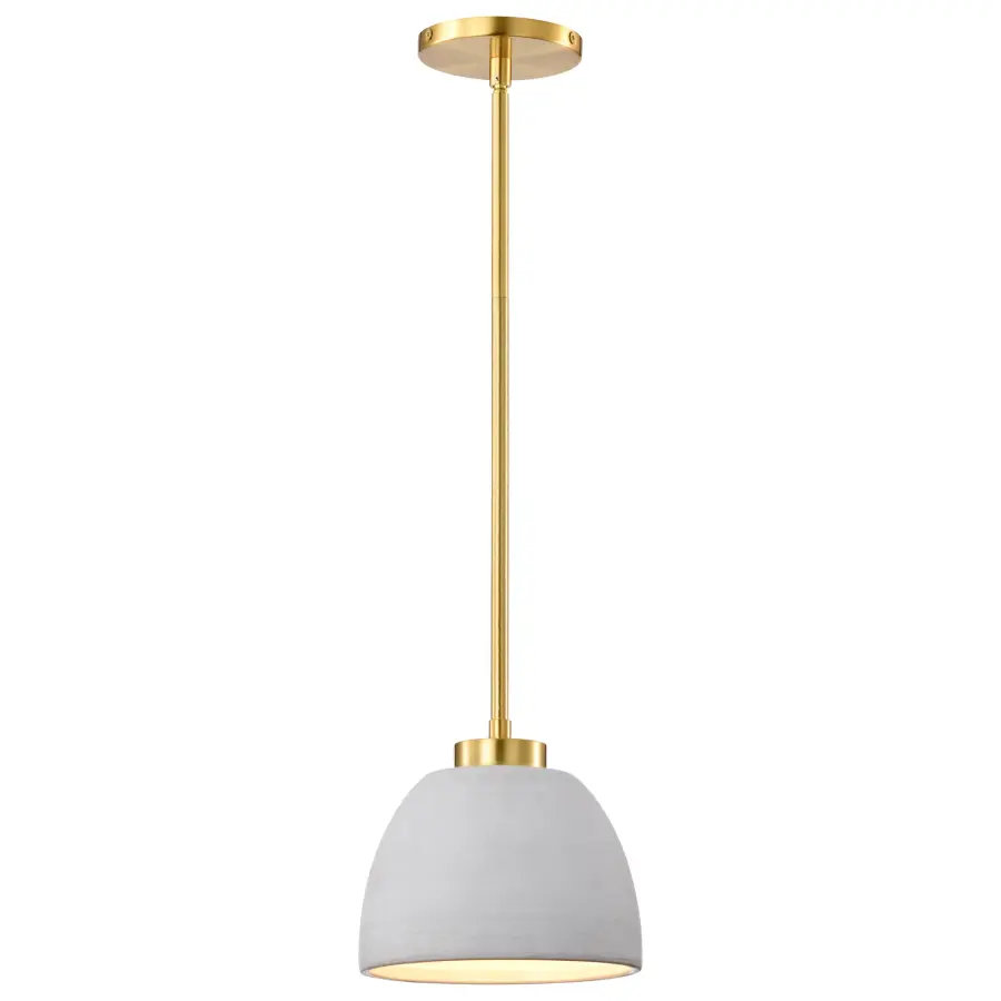 Collins 8" Mini Pendant - Ceramic with Gold Accents - Image 6
