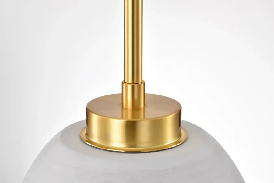 Collins 8" Mini Pendant - Ceramic with Gold Accents - Image 8