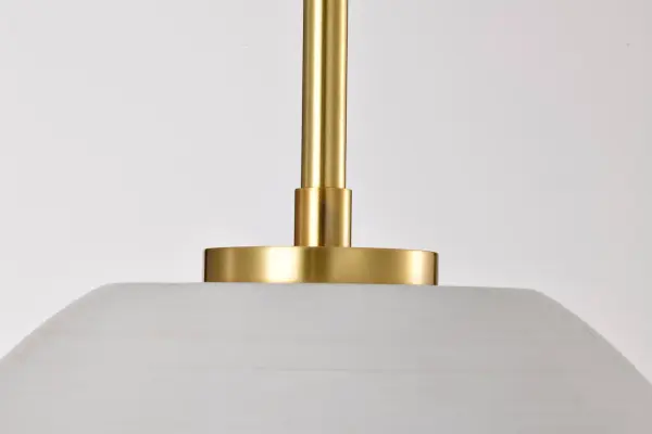 Collins 14" Ceramic Pendant with Brushed Brass Accents - Image 11