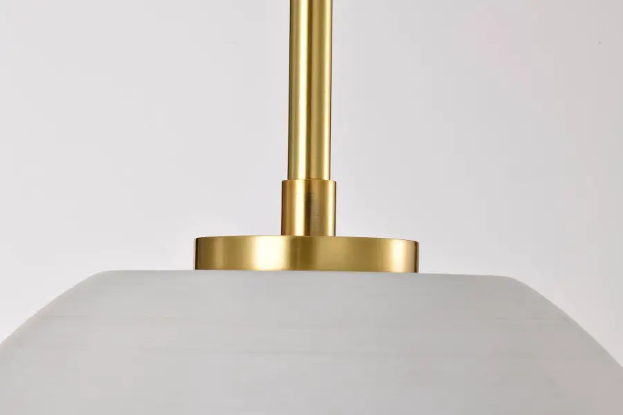 Collins 14" Ceramic Pendant with Brushed Brass Accents - Image 11